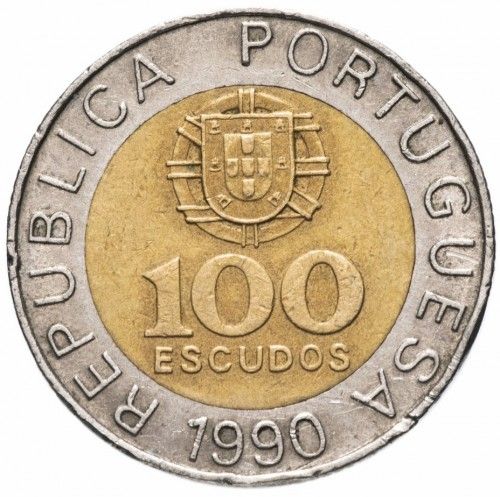 Монета 100 ескудо, 1990 рік, Португалія